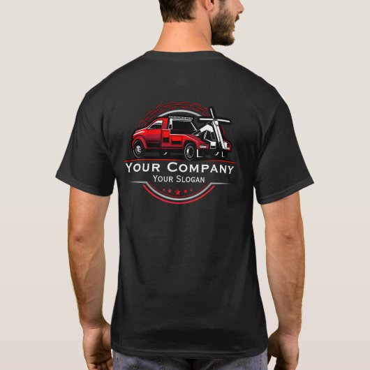 Professionele Sleepwagen Onderneming, Hijsdienst T-shirt (Achterkant)