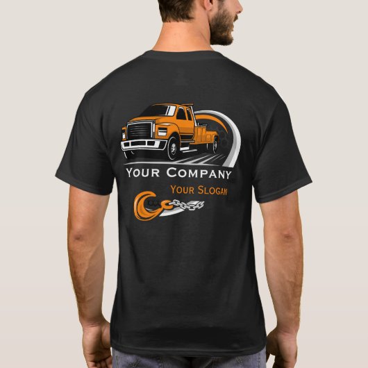 Professionele Sleepwagen Onderneming, Hijsdienst T-shirt (Achterkant)