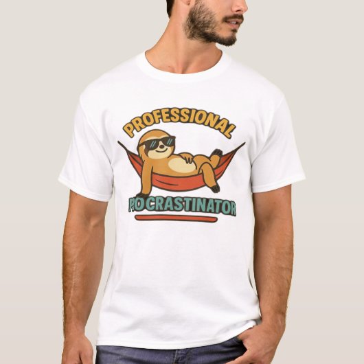 Professionele Sloth T-Shirt met Retro Uitstraling  (Voorkant)