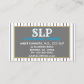 Professionele SLP-visitekaartjes Visitekaartje (Achterkant)