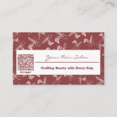 Professionele Smoky Topaz & Roze Haarsalon Visitekaartje (Voorkant)