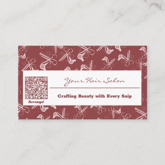 Professionele Smoky Topaz & Roze Haarsalon Visitekaartje (Voorkant)