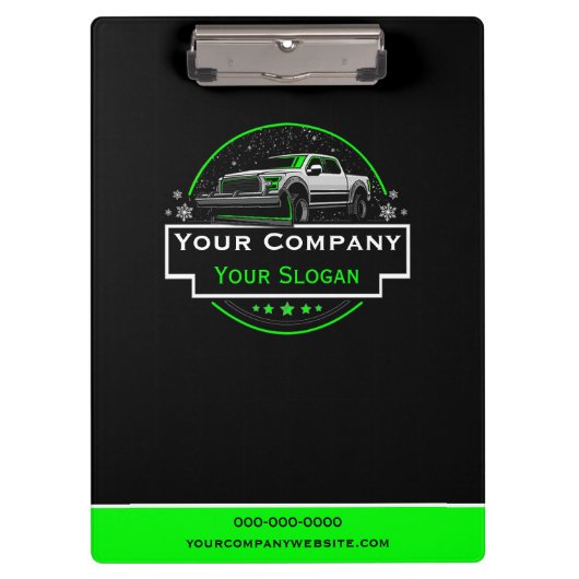 Professionele sneeuwverwijdering, sneeuwploegbedri klembord (Voorkant)