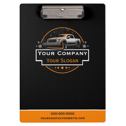 Professionele sneeuwverwijdering, sneeuwploegbedri klembord (Voorkant)