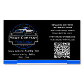 Professionele sneeuwverwijdering, sneeuwploegbedri magnetisch visitekaartje (Voorkant)