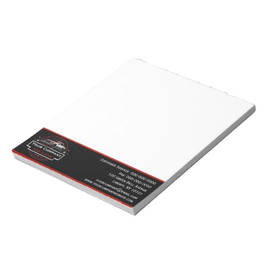 Professionele sneeuwverwijdering, sneeuwploegbedri notitieblok (Linkerzijde)