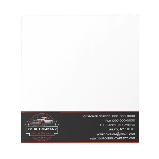 Professionele sneeuwverwijdering, sneeuwploegbedri notitieblok (Voorkant)