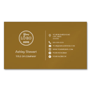 Professionele Social media Logo Modern Minimalist Magnetisch Visitekaartje