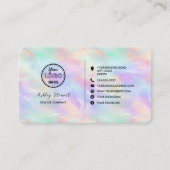 Professionele Social media Logo Modern Opal Stijlv Visitekaartje (Voorkant)