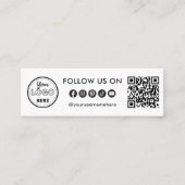 Professionele Social Media Logo Volg mij QR Code Mini Visitekaartje (Voorkant)