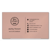 Professionele sociale media Logo Modern Blush Pink Magnetisch Visitekaartje (Voorkant)