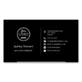 Professionele sociale media Logo Modern Trendy Bla Magnetisch Visitekaartje (Voorkant)