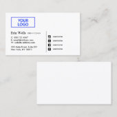 Professionele sociale media Pictogram Voeg uw Logo Visitekaartje (Voorkant / Achterkant)
