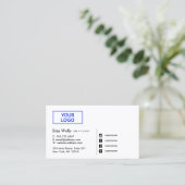 Professionele sociale media Pictogram Voeg uw Logo Visitekaartje (Staand voorkant)