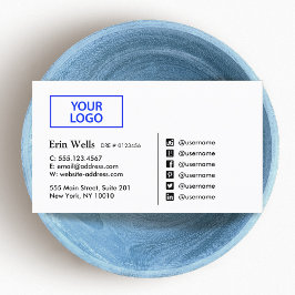 Professionele sociale media Pictogram Voeg uw Logo Visitekaartje