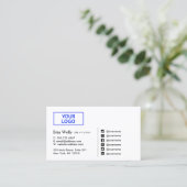 Professionele sociale media Pictogram Voeg uw Logo Visitekaartje (Staand voorkant)