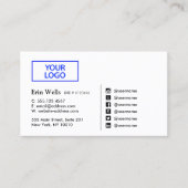 Professionele sociale media Pictogram Voeg uw Logo Visitekaartje (Voorkant)