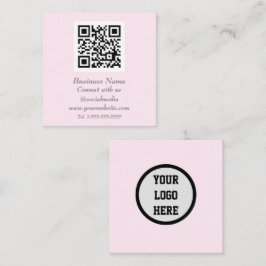 Professionele sociale media QR-code schaalbaar roz Vierkante Visitekaartje