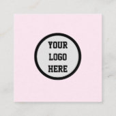 Professionele sociale media QR-code schaalbaar roz Vierkante Visitekaartje (Achterkant)