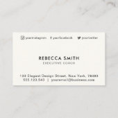 Professionele sociale media visitekaartje (Achterkant)