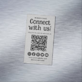 Professionele sociale media Website Modern Grey Magnetisch Visitekaartje (Voorbeeld)