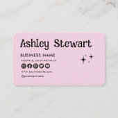 Professionele sociale media Website Modern Roze Visitekaartje (Voorkant)