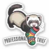 Professionele Sokken Dief Sticker (Voorkant)