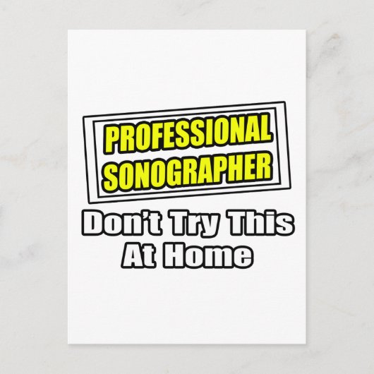 Professionele Sonographer...Joke Briefkaart (Voorkant)