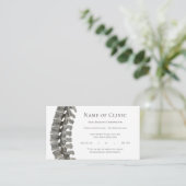 Professionele Spine Chiropractor Afspraak Afsprakenkaartje (Staand voorkant)