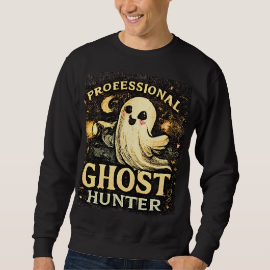 Professionele Spookjager Funny Halloween Grafisch Trui (Voorkant)
