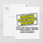 Professionele spraak-taal patholoog...grap briefkaart (Voorkant / Achterkant)