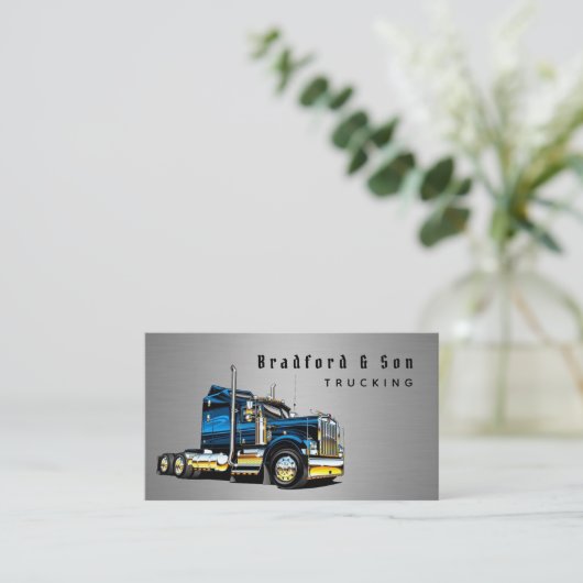 Professionele staaltransportonderneming visitekaartje (Staand voorkant)