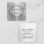 Professionele staatskammer (modern) zilver vierkante visitekaartje (Voorkant / Achterkant)