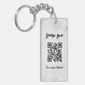 Professionele standaard QR-code Uw Logo Sleutelhan Sleutelhanger (Voorkant Links)