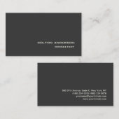 Professionele stijl grijs indrukwekkend visitekaartje (Voorkant / Achterkant)