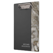 Professionele stijl Marmer en Zwart met naam Klembord (Links)