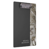 Professionele stijl Marmer en Zwart met naam Klembord (Rechts)