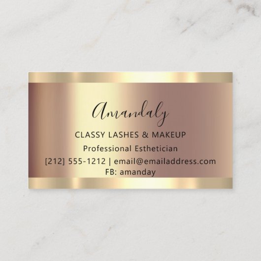 Professionele stijlkunstenaar Eyelash, uniek moder Visitekaartje (Achterkant)