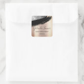 Professionele stijlkunstenaar Eyelash Unique RoseG Vierkante Sticker (Tas)