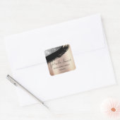 Professionele stijlkunstenaar Eyelash Unique RoseG Vierkante Sticker (Envelop)