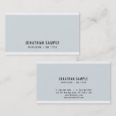 Professionele Stijlvolle Blauwe Minimalistische Mo Visitekaartje (Voorkant / Achterkant)