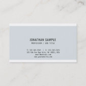 Professionele Stijlvolle Blauwe Minimalistische Mo Visitekaartje (Achterkant)