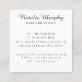 Professionele Stijlvolle Botanische Marine Beige G Vierkante Visitekaartje (Achterkant)