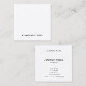 Professionele, stijlvolle, eenvoudige Sjabloon lux Vierkante Visitekaartje (Voorkant / Achterkant)