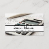 Professionele Stijlvolle Financiële Planner Accoun Visitekaartje (Voorkant)