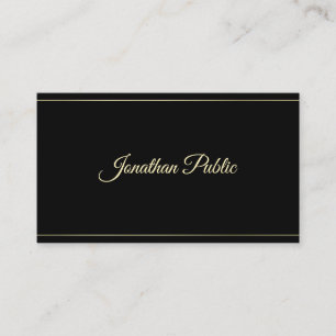 Professionele stijlvolle Gold Hand Script Font Cla Visitekaartje