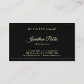Professionele stijlvolle Gold Hand Script Font Cla Visitekaartje (Achterkant)