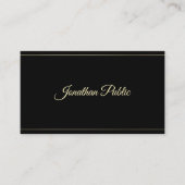 Professionele stijlvolle Gold Hand Script Font Cla Visitekaartje (Voorkant)