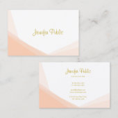 Professionele stijlvolle Gold Hand Script Name Mod Visitekaartje (Voorkant / Achterkant)