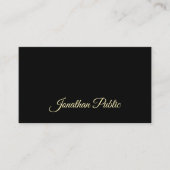 Professionele stijlvolle Gold Hand Script Text Fon Visitekaartje (Voorkant)